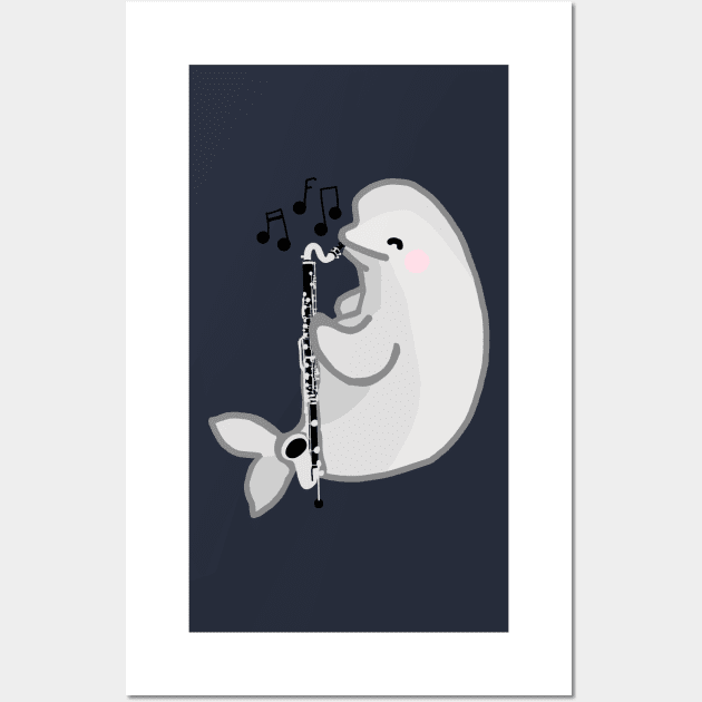Bass Clarinet Beluga Wall Art by Artstuffs121